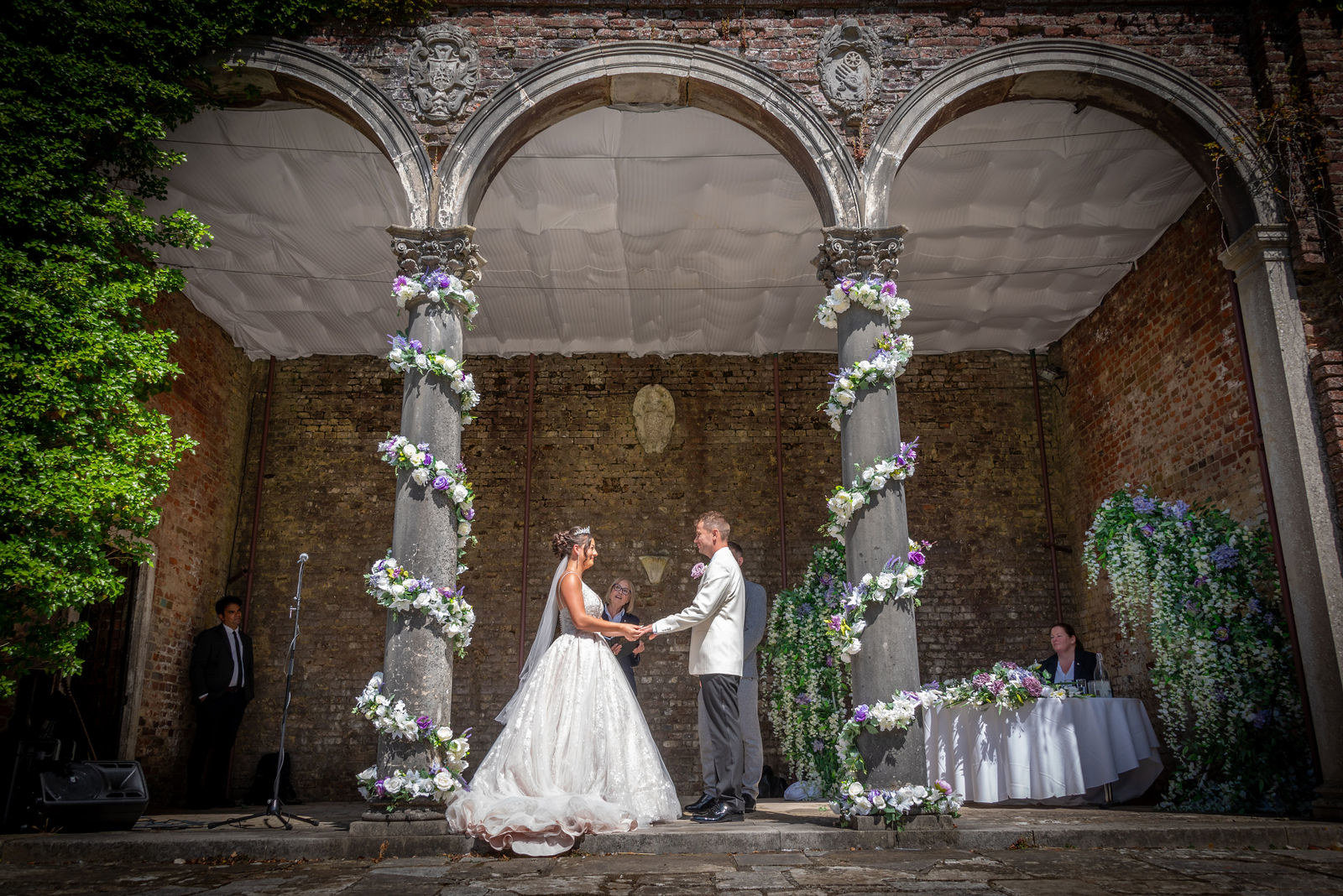 Ceremony photography at Broome Park Hotel wedding venue