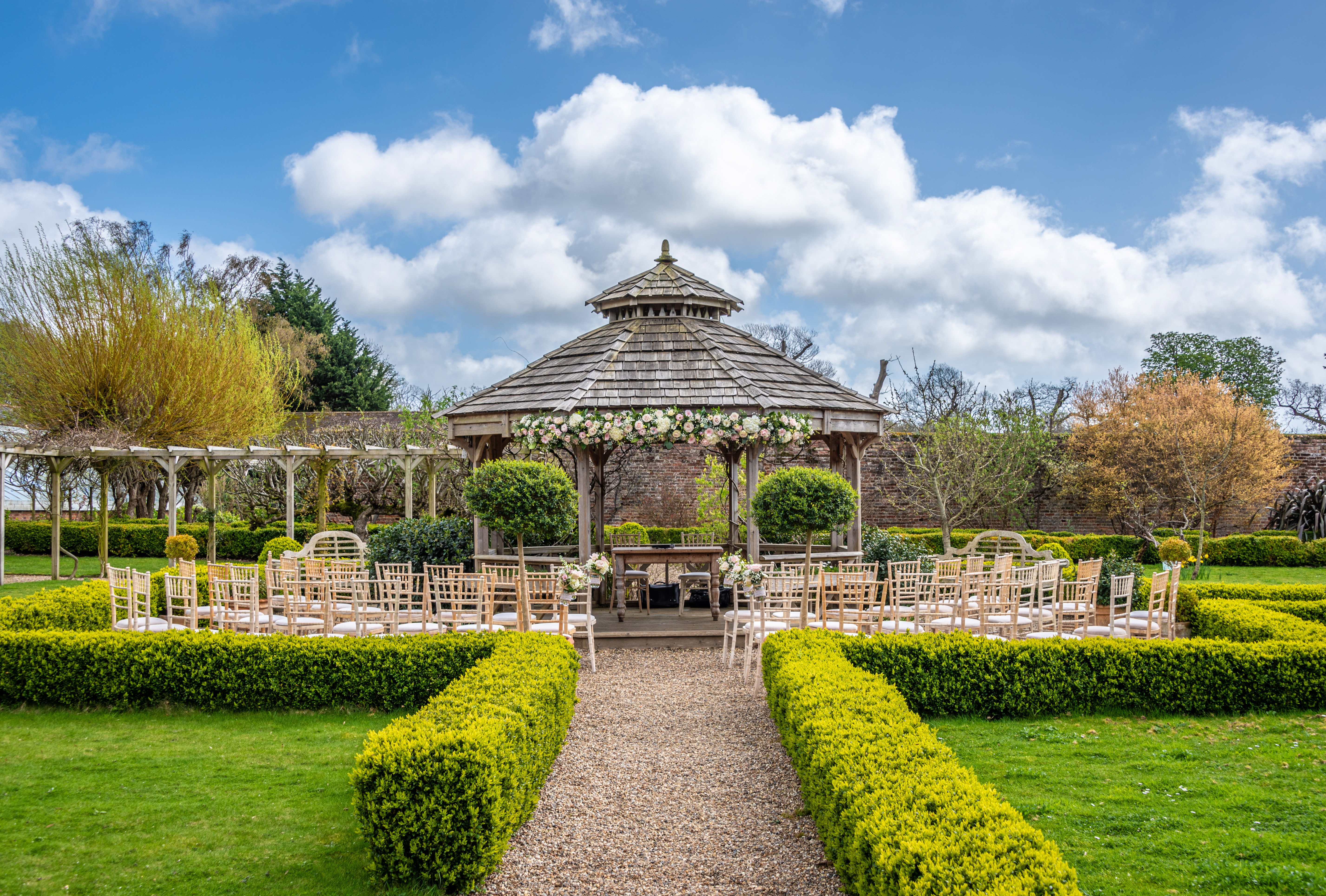 Seasonal blooms at The Secret Garden Wedding Venue in Ashford
